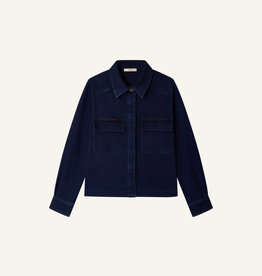 Sessun GUGGEN Patched pockets shirt GUGGEN-Denim Blue
