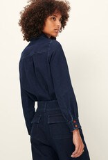 Sessun GUGGEN Patched pockets shirt GUGGEN-Denim Blue
