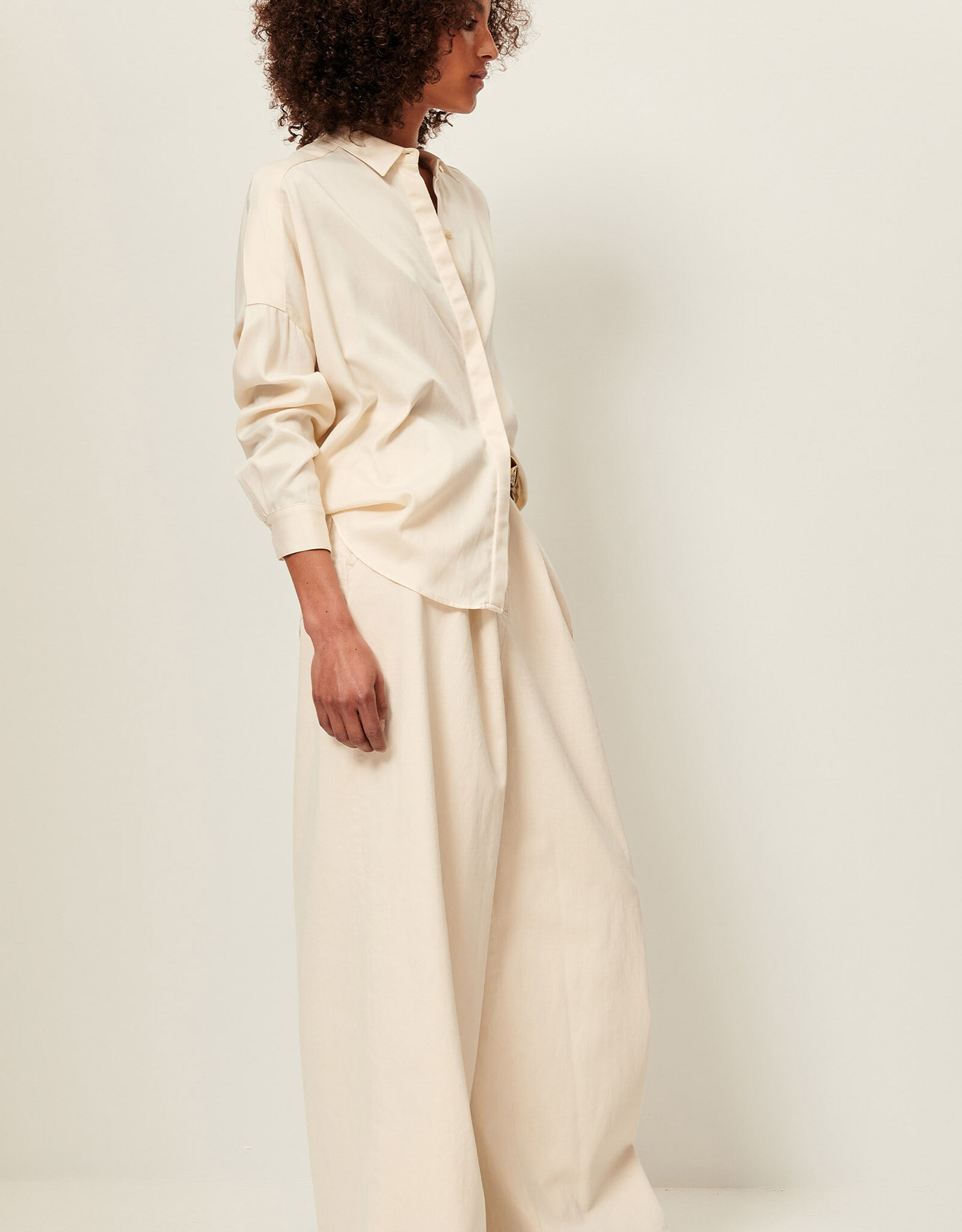 Sessun LADY D Wide shirt Fleur de Sel AW25