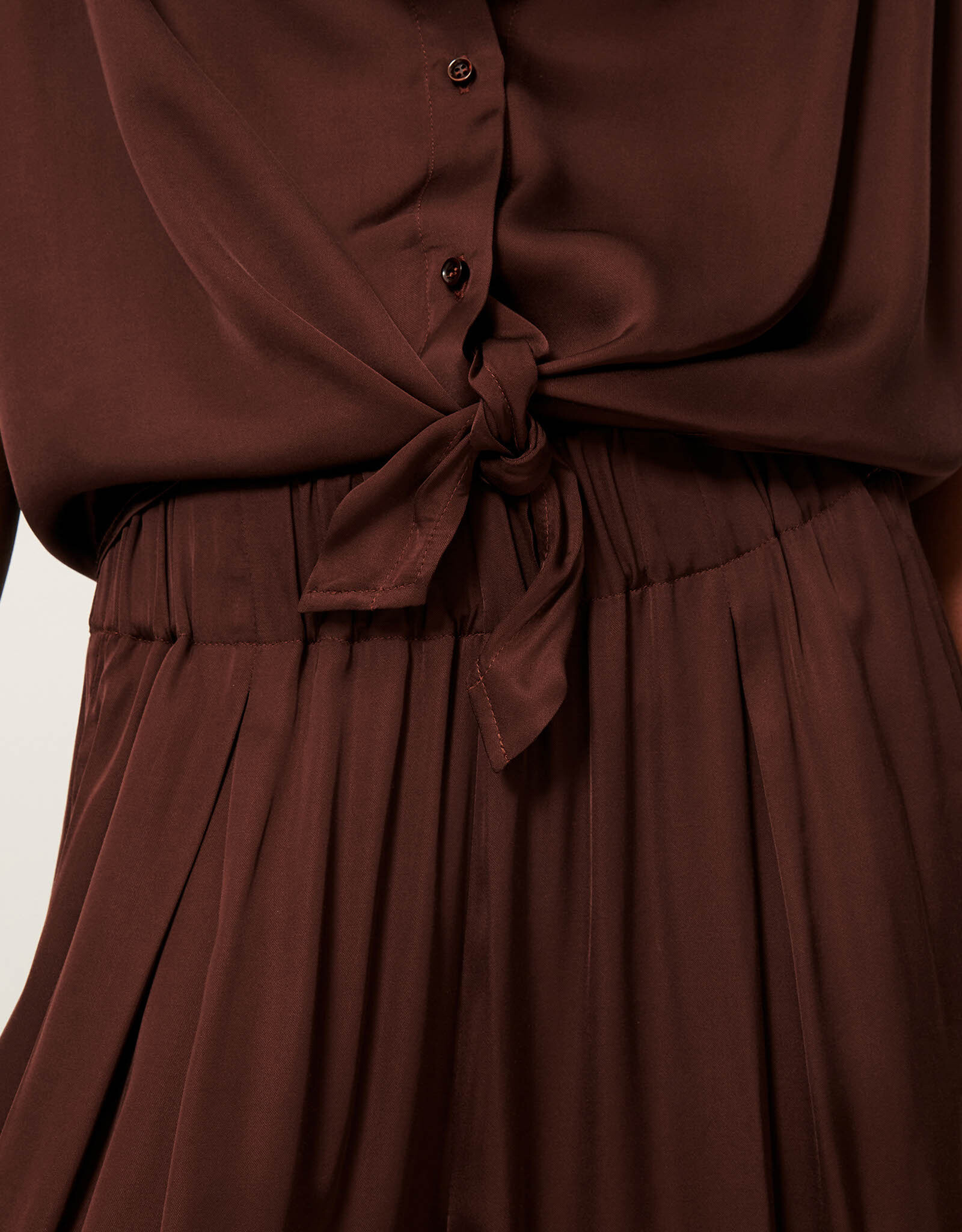 Sessun ISLA NIGHT Wide-leg elastic pants Moka