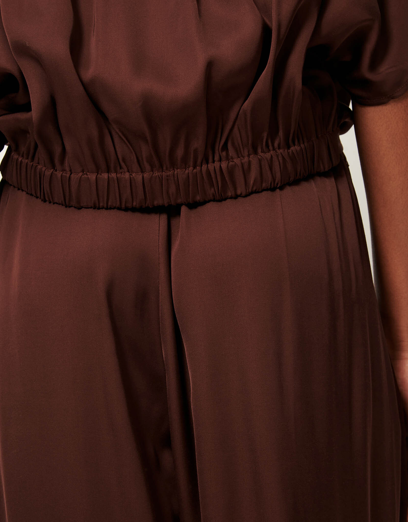 Sessun ISLA NIGHT Wide-leg elastic pants Moka