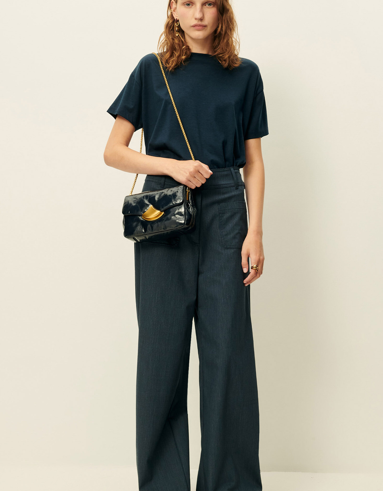 Sessun TOO Short sleeve wide T-shirt Night Shadow