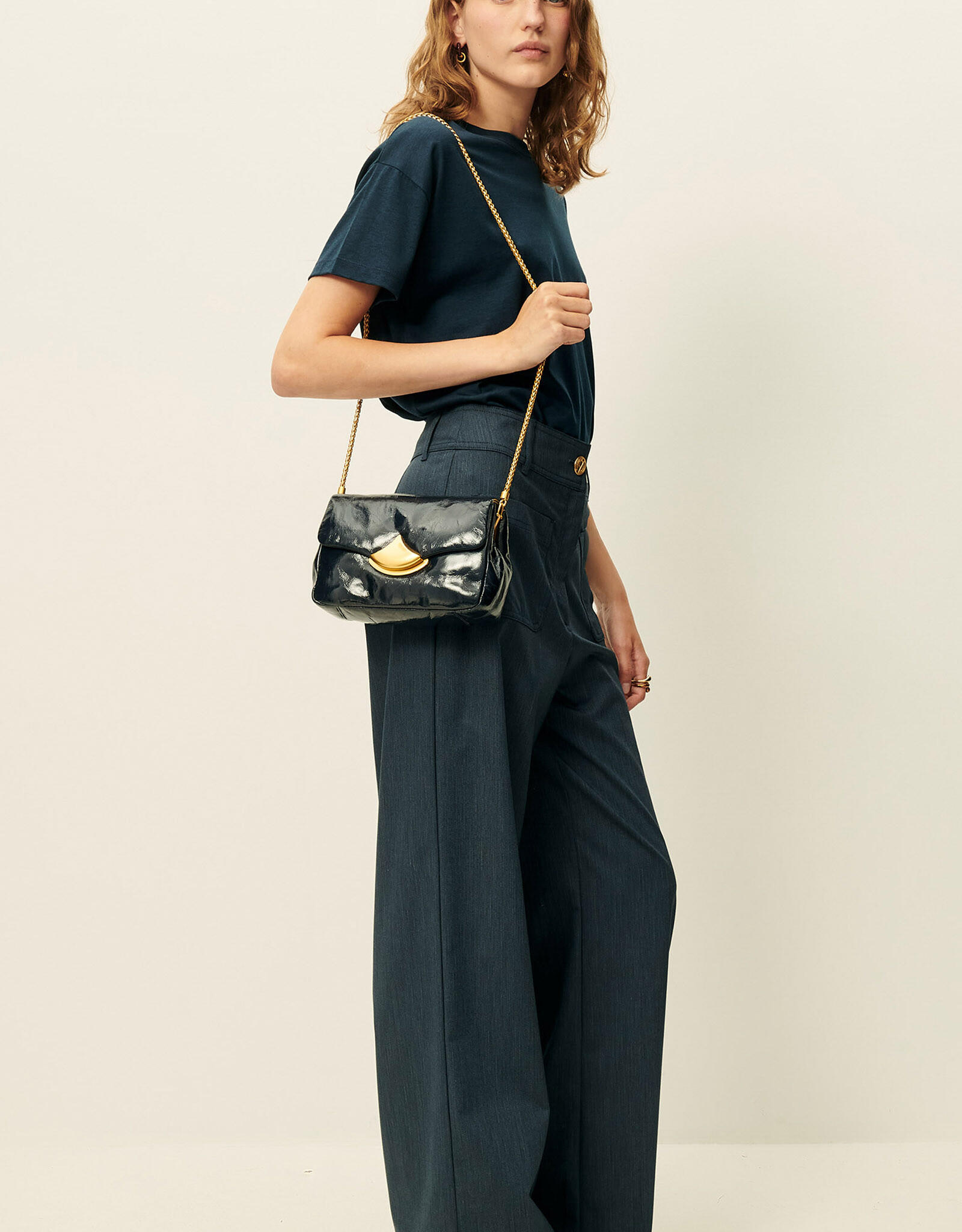 Sessun TOO Short sleeve wide T-shirt Night Shadow