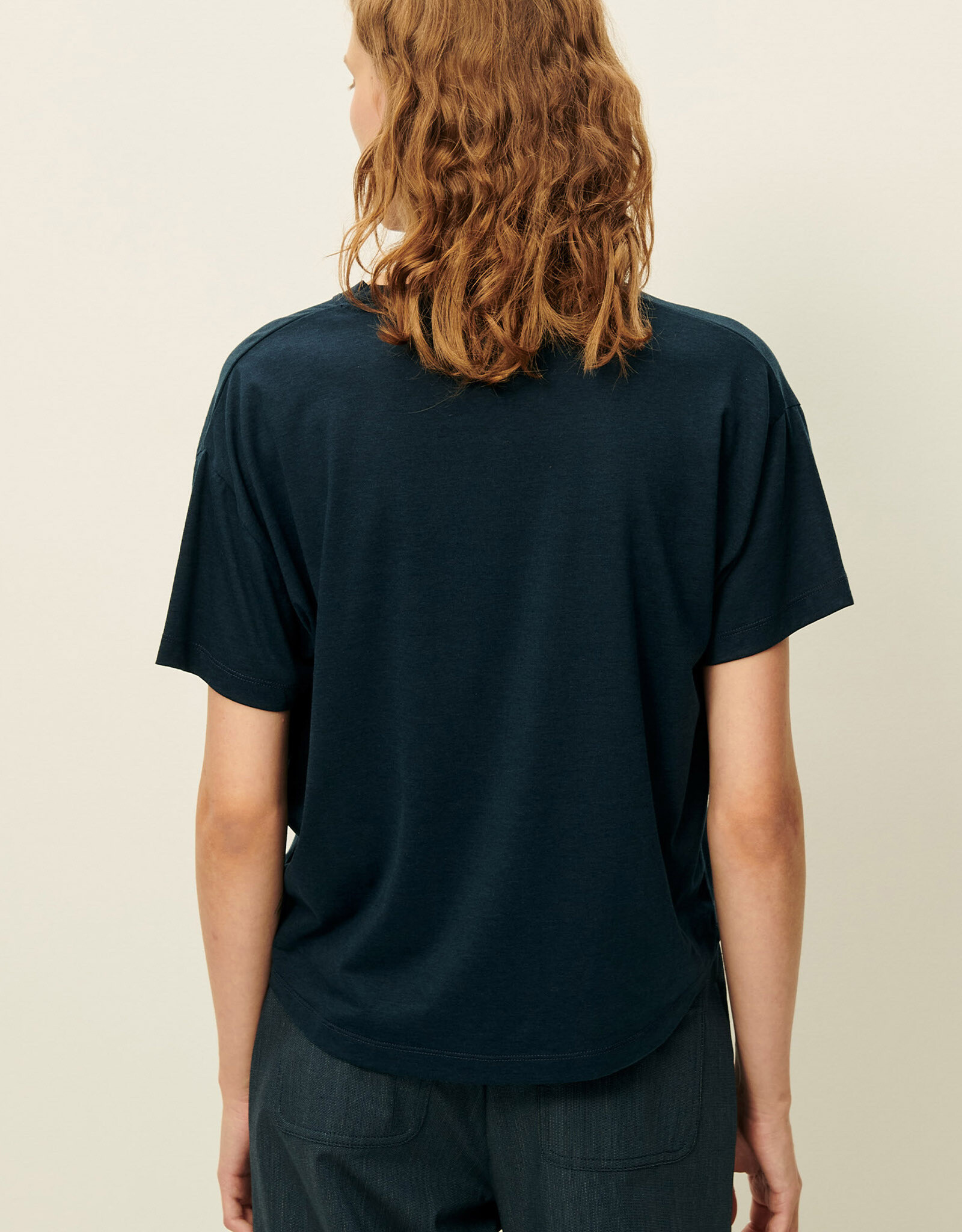 Sessun TOO Short sleeve wide T-shirt Night Shadow