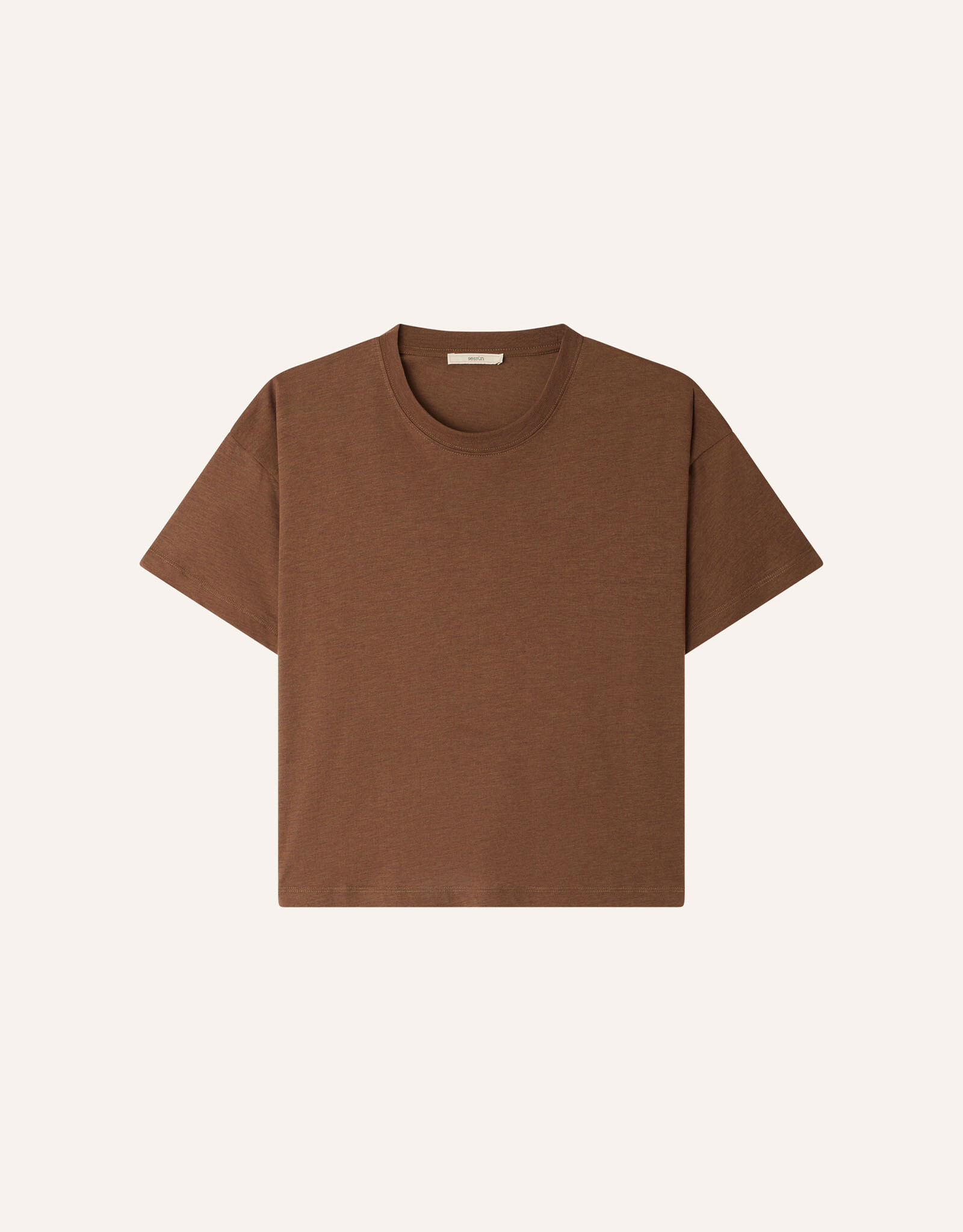 Sessun TOO Short sleeve wide T-shirt Major Brown