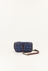 Sessun DIVINOU BRAIDED Denim braided small bag Denim Blue
