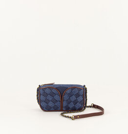 Sessun DIVINOU BRAIDED Denim braided small bag Denim Blue