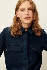 Sessun GUGGEN Patched pockets shirt Denim Blue AW25