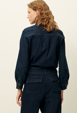 Sessun GUGGEN Patched pockets shirt Denim Blue AW25