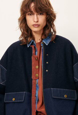 Sessun COLD NIGHT Round neck jacket Mood Indigo