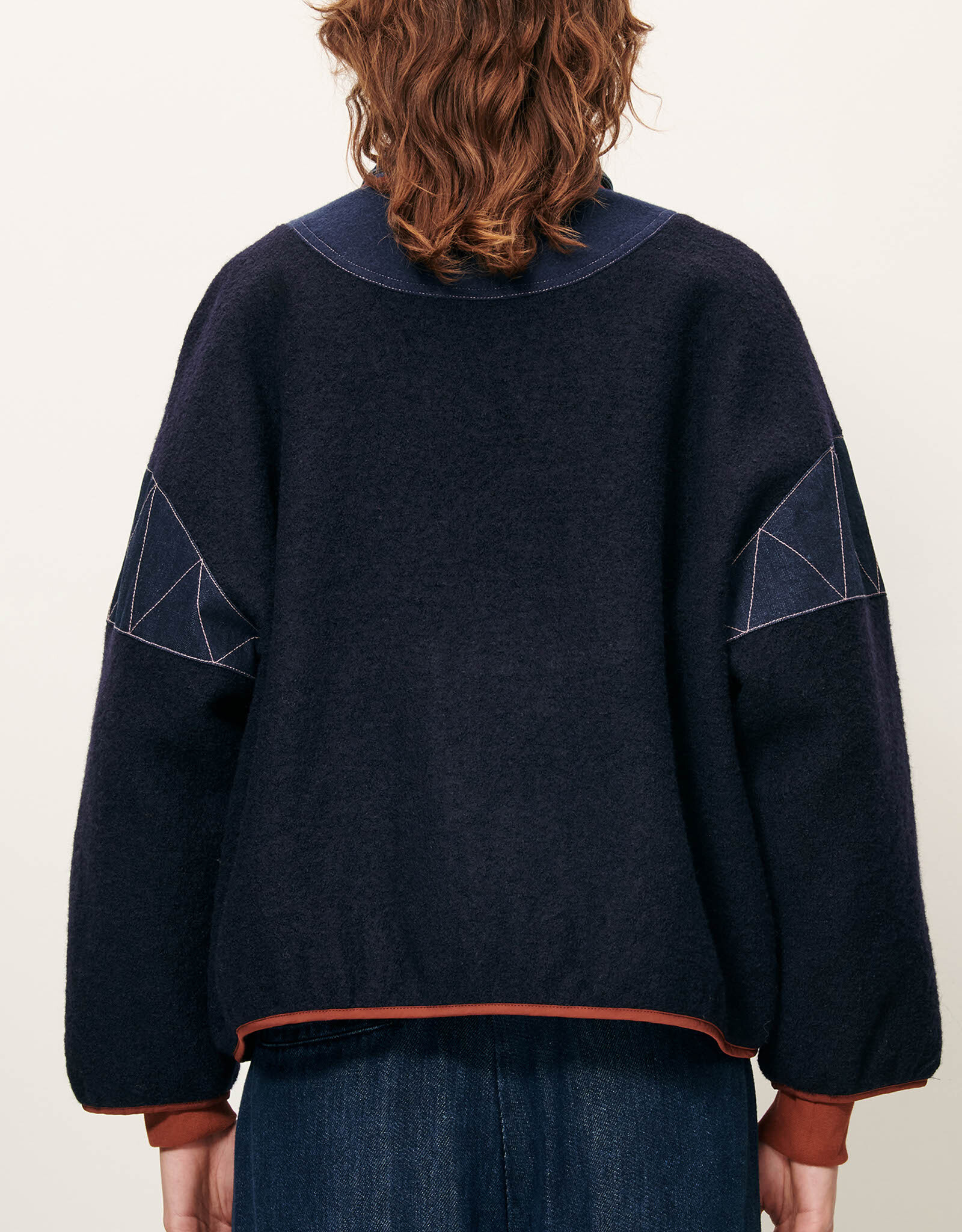 Sessun COLD NIGHT Round neck jacket Mood Indigo