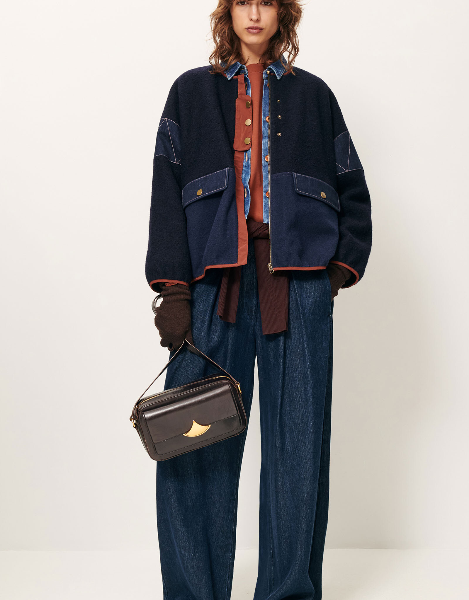 Sessun COLD NIGHT Round neck jacket Mood Indigo