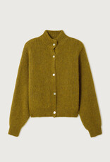 American Vintage EAST19NH25 GILET COURT ML COL AMAZONIE CHINE