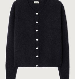 American Vintage GILET COURT ML COL NOIR