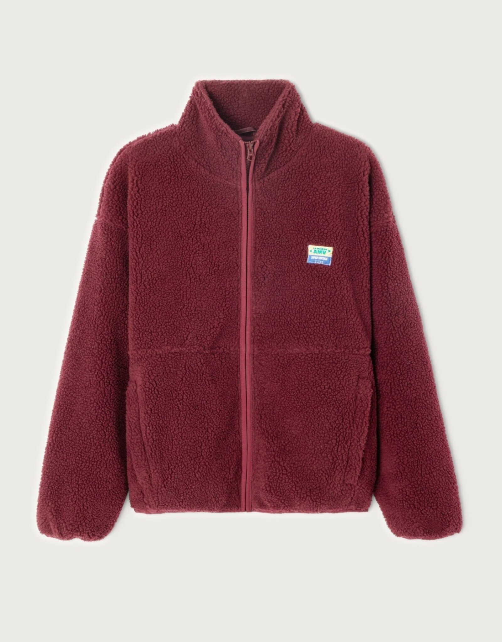 American Vintage HOK16CH25 VESTE AMPLE SM BORDEAUX CHINE