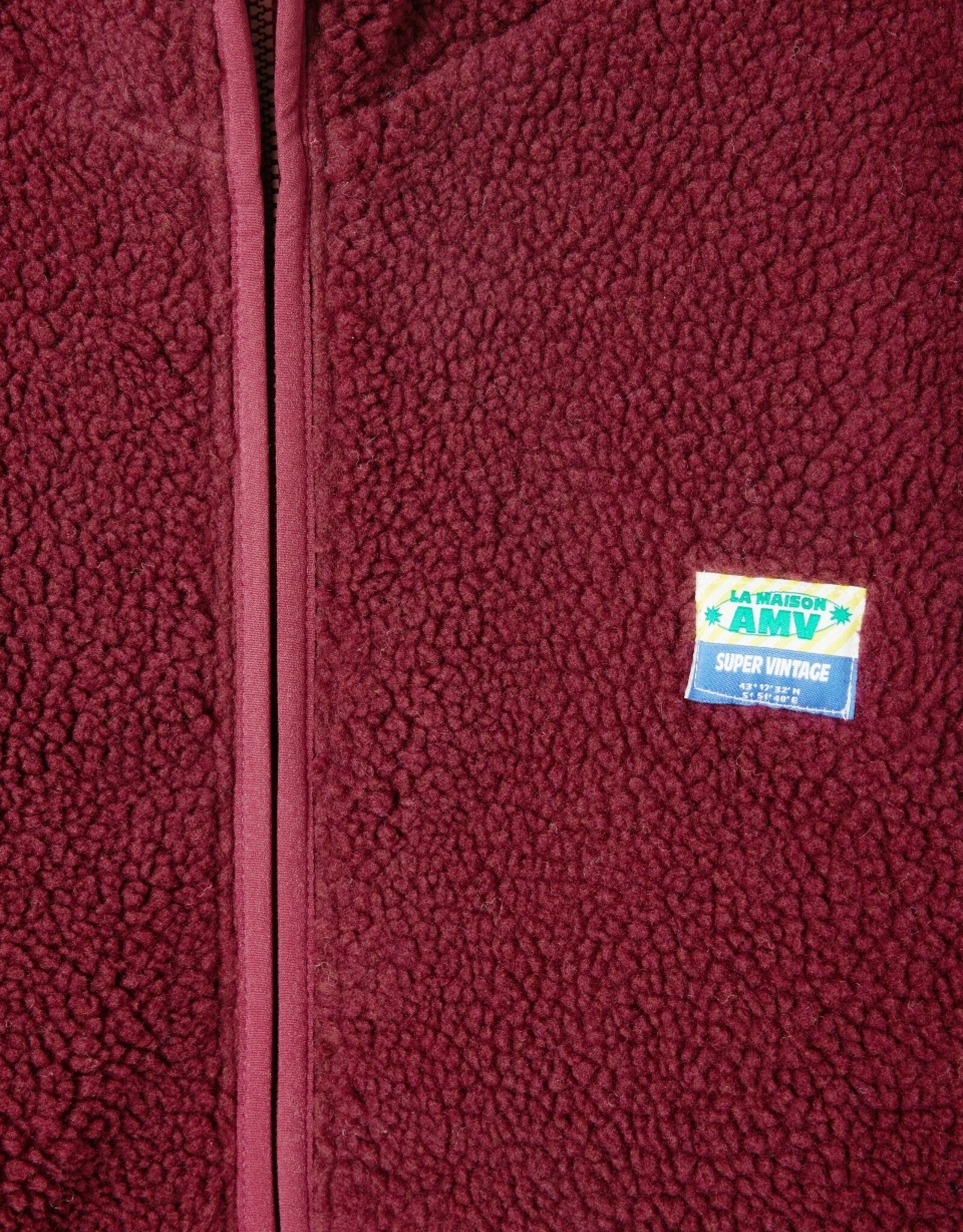 American Vintage HOK16CH25 VESTE AMPLE SM BORDEAUX CHINE