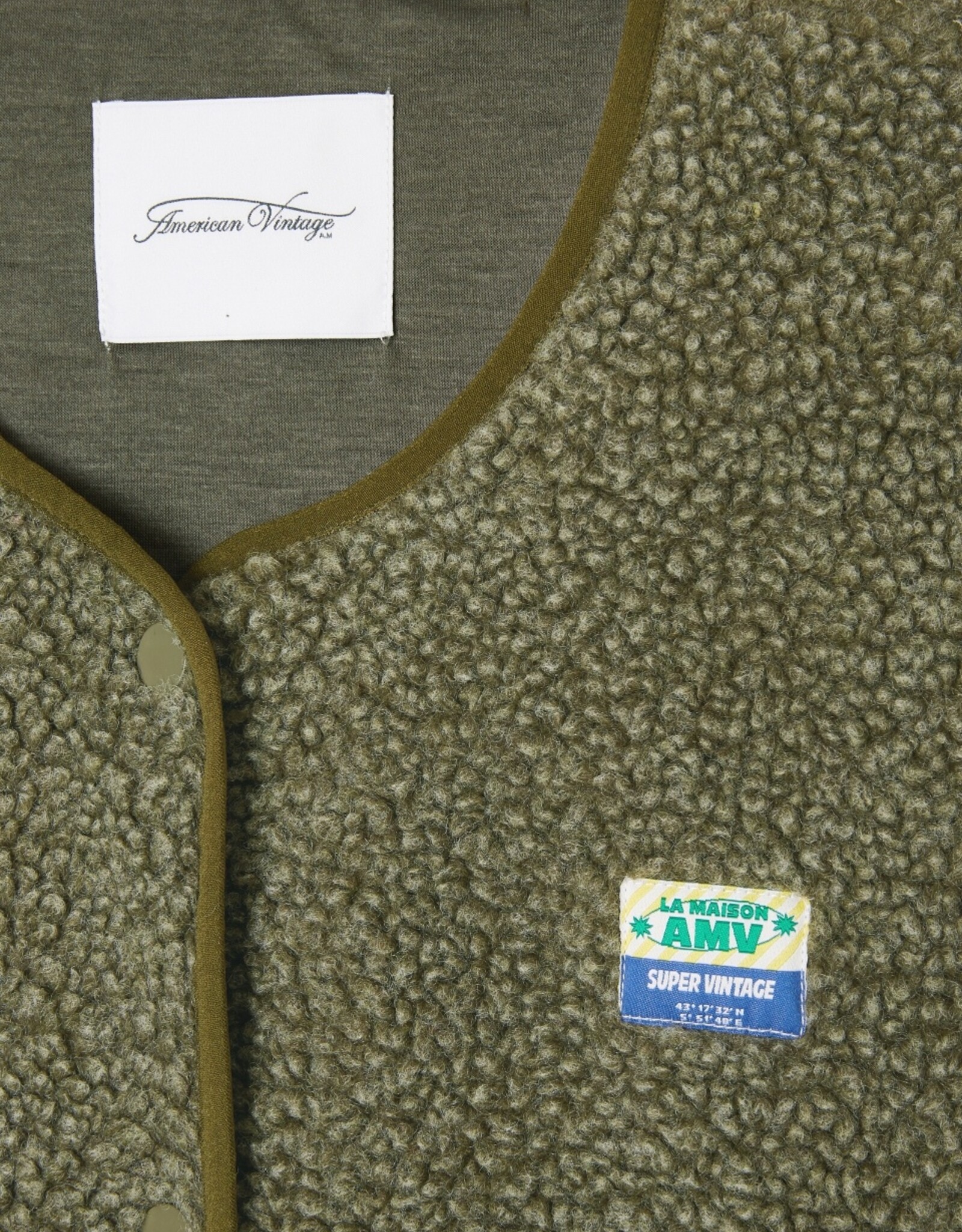 American Vintage HOK16BH25 VESTE AMPLE SM VARAN CHINE