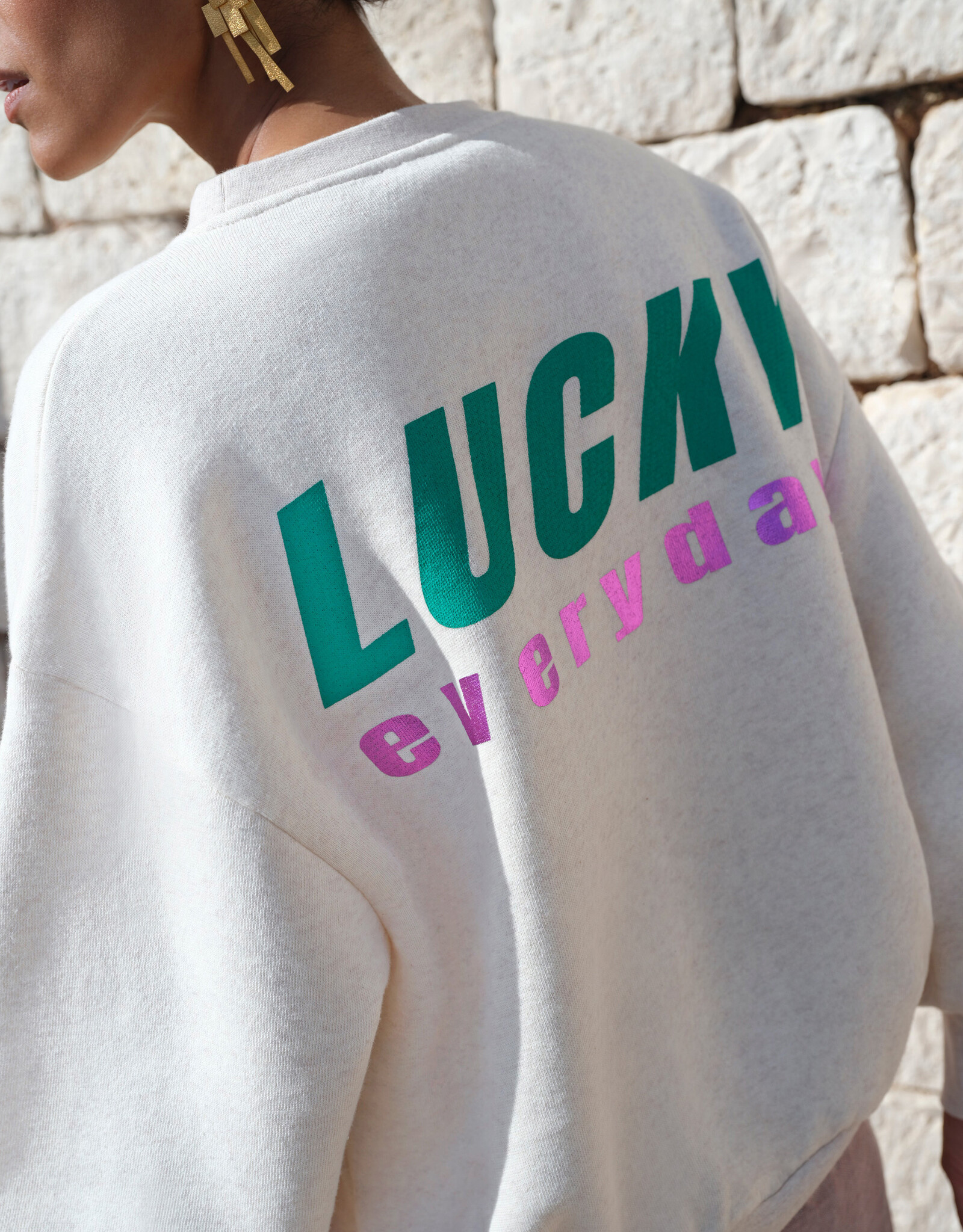 By-bar bibi melange lucky everyday sweater oyster melee