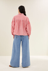 By-bar sarah short stripe blouse red stripe
