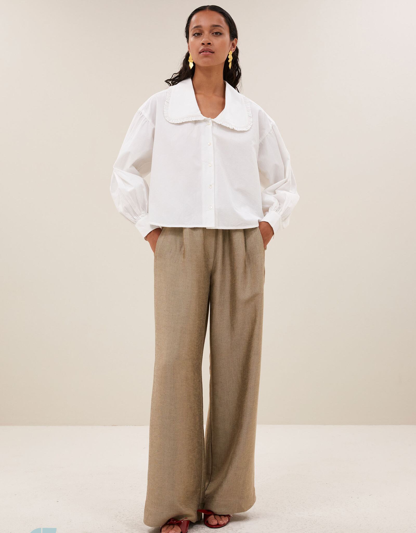 By-bar semmy poplin blouse white