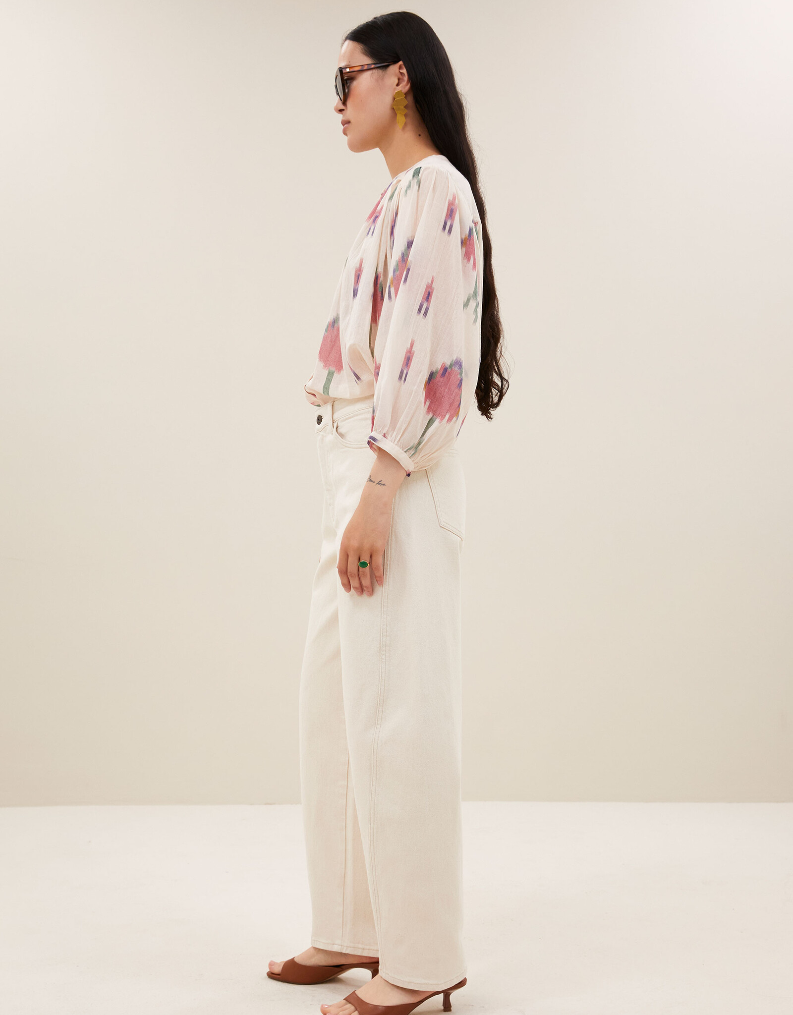 By-bar becky ikat blouse spring ikat