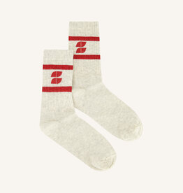 By-bar logo sparkle grey socks lipstick