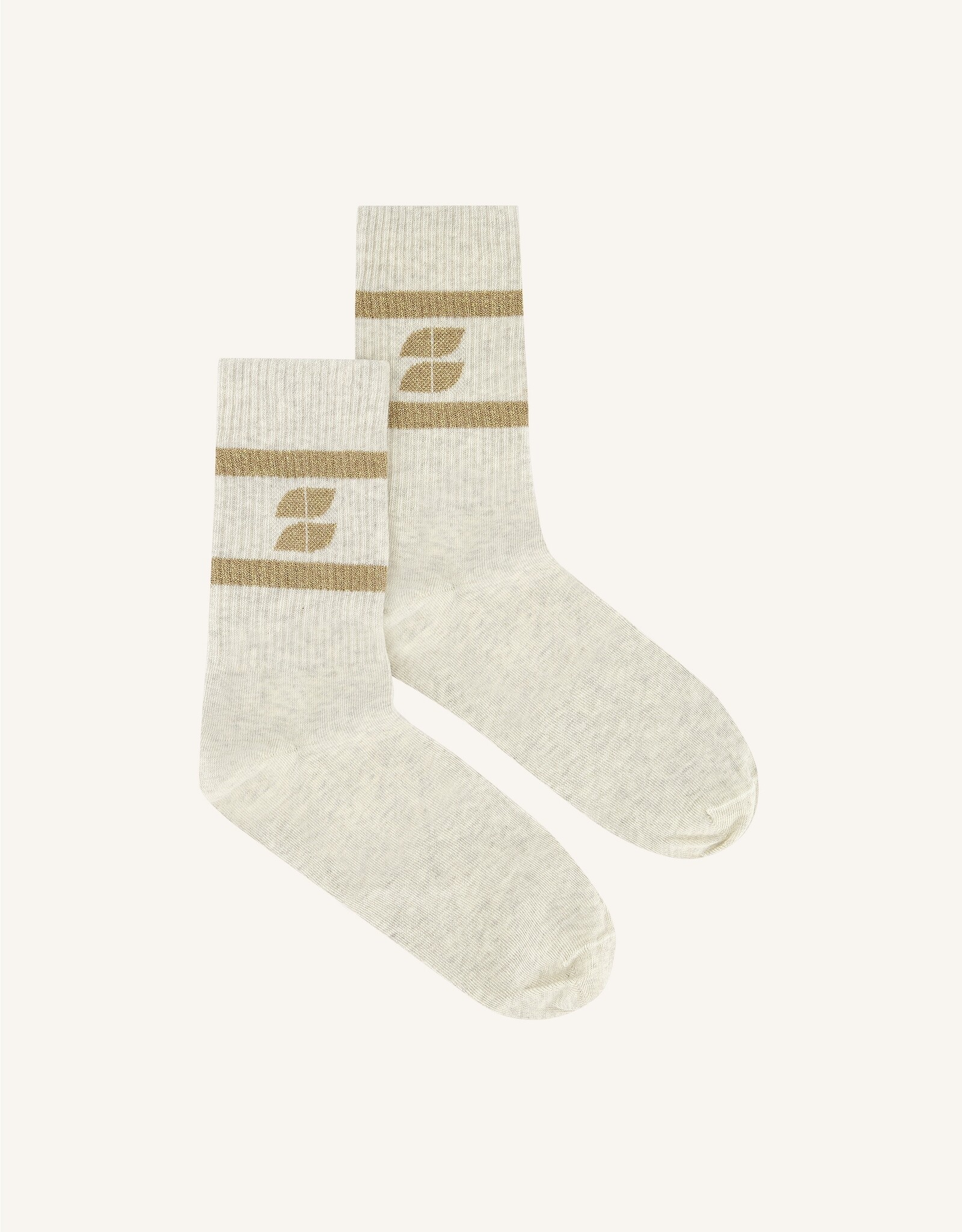 By-bar logo sparkle grey socks gold