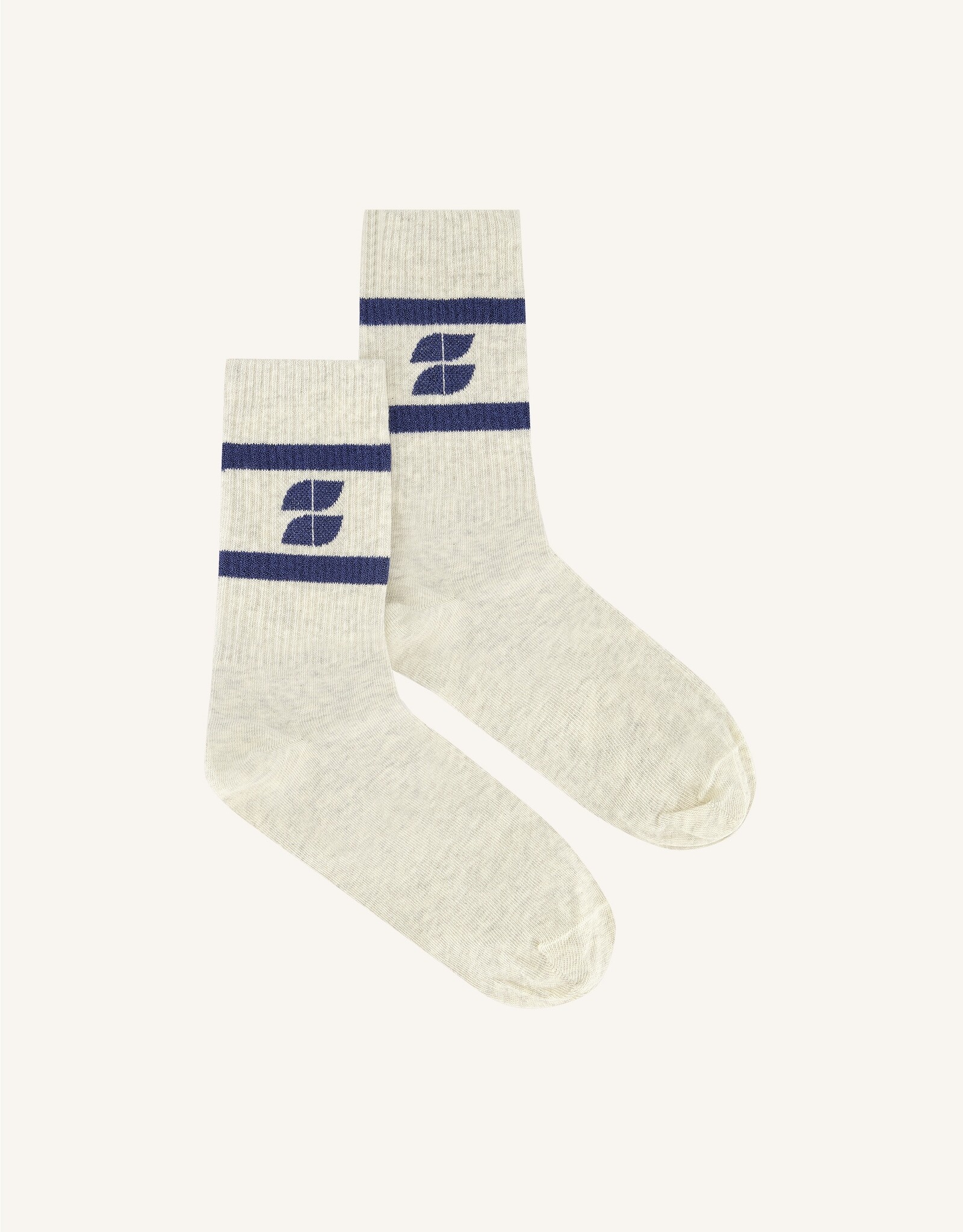 By-bar logo sparkle grey socks navy
