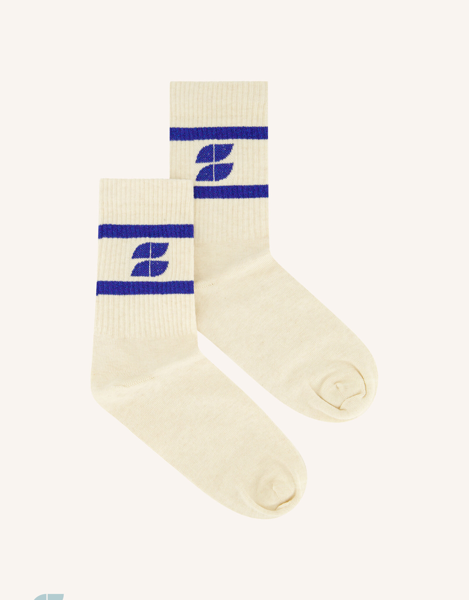 By-bar logo sparkle oyster socks kingsblue