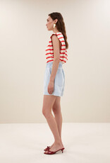 By-bar leon bleached denim short bleached denim