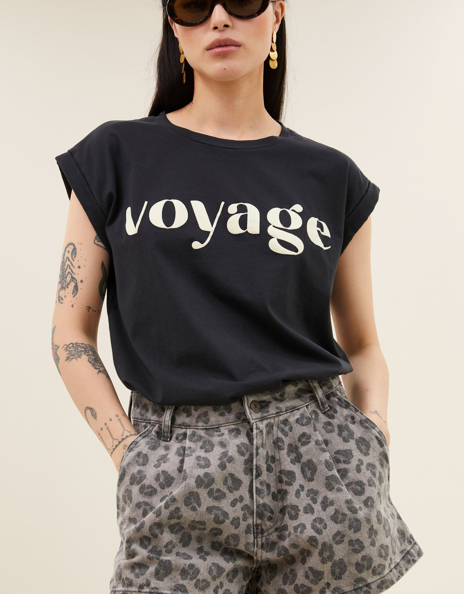 By-bar june grey cheetah shorts grey cheetah