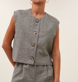 By-bar nori melange gilet charcoal melee