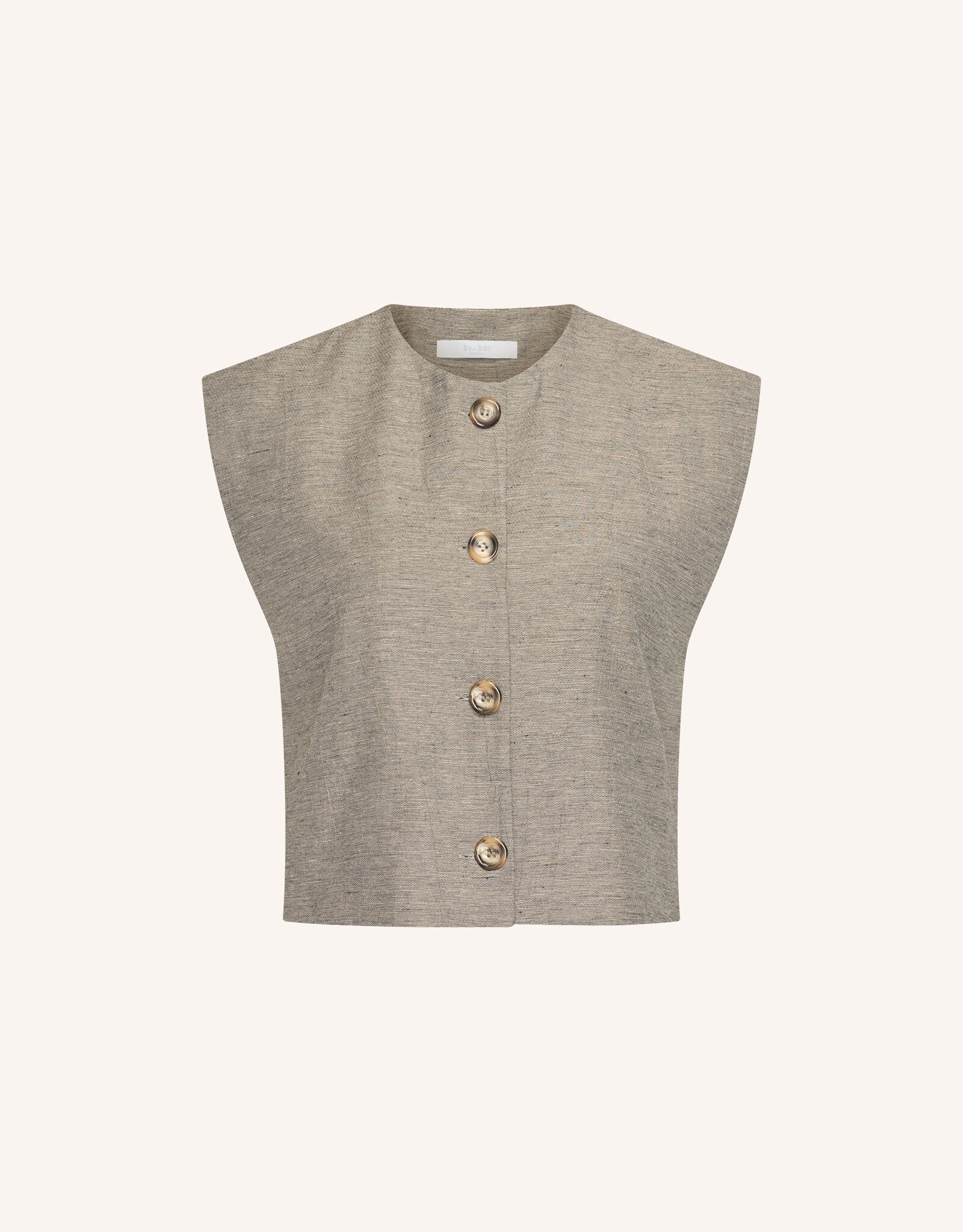 By-bar nori melange gilet charcoal melee