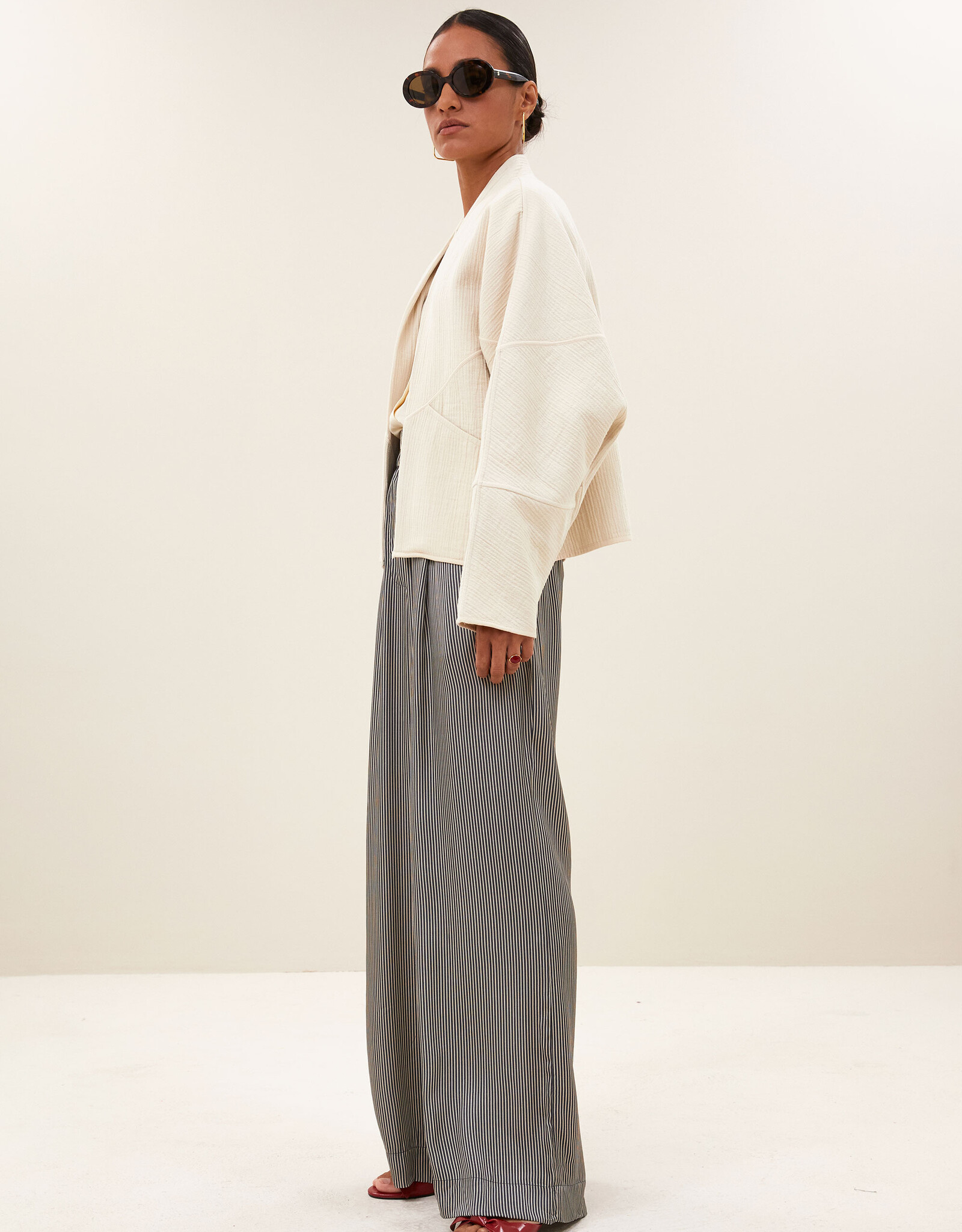 By-bar flora cotton jacket light chalk