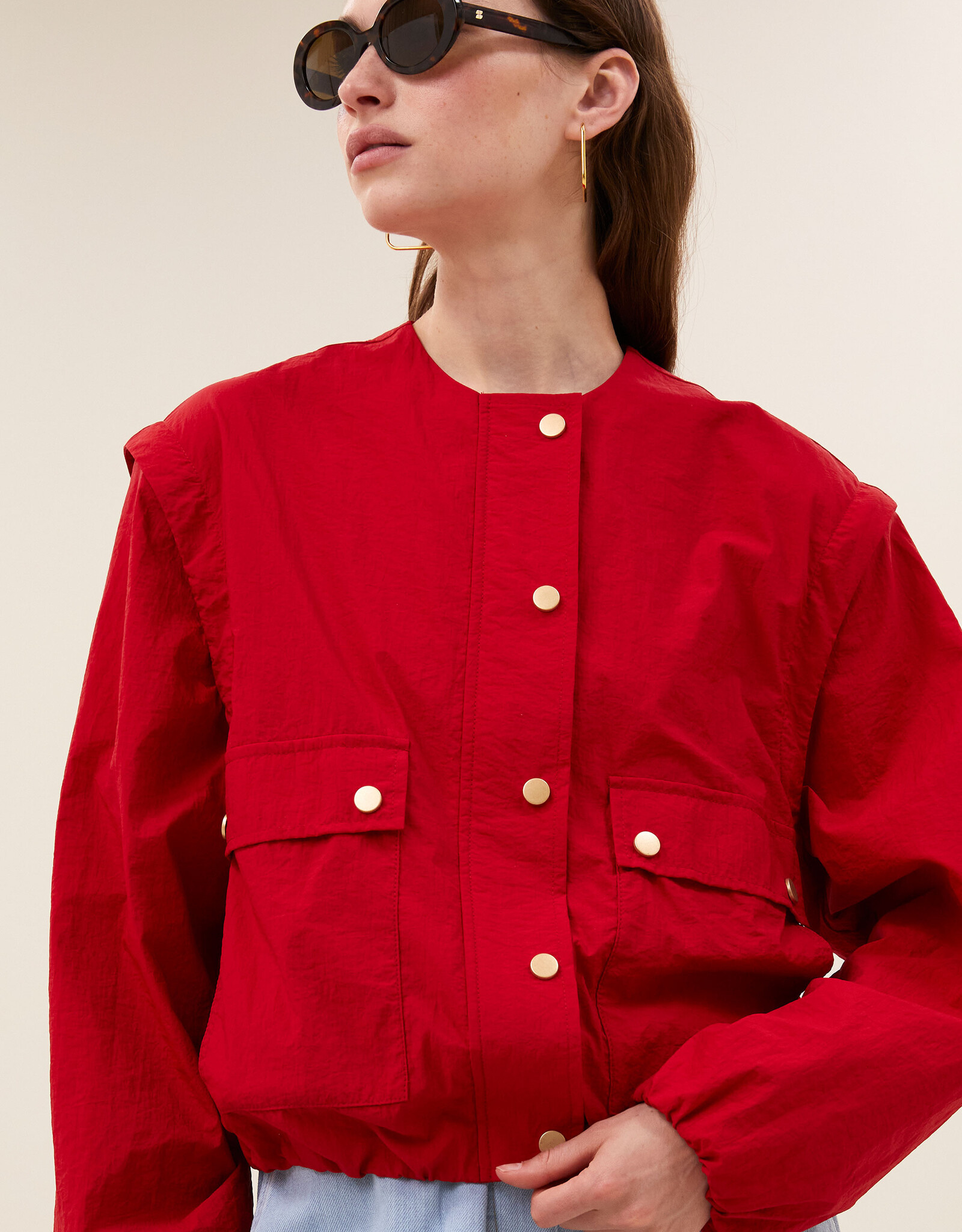 By-bar maggie zip jacket red