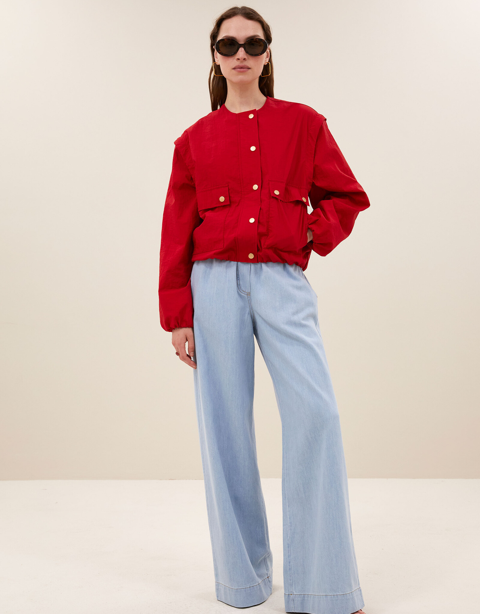 By-bar maggie zip jacket red