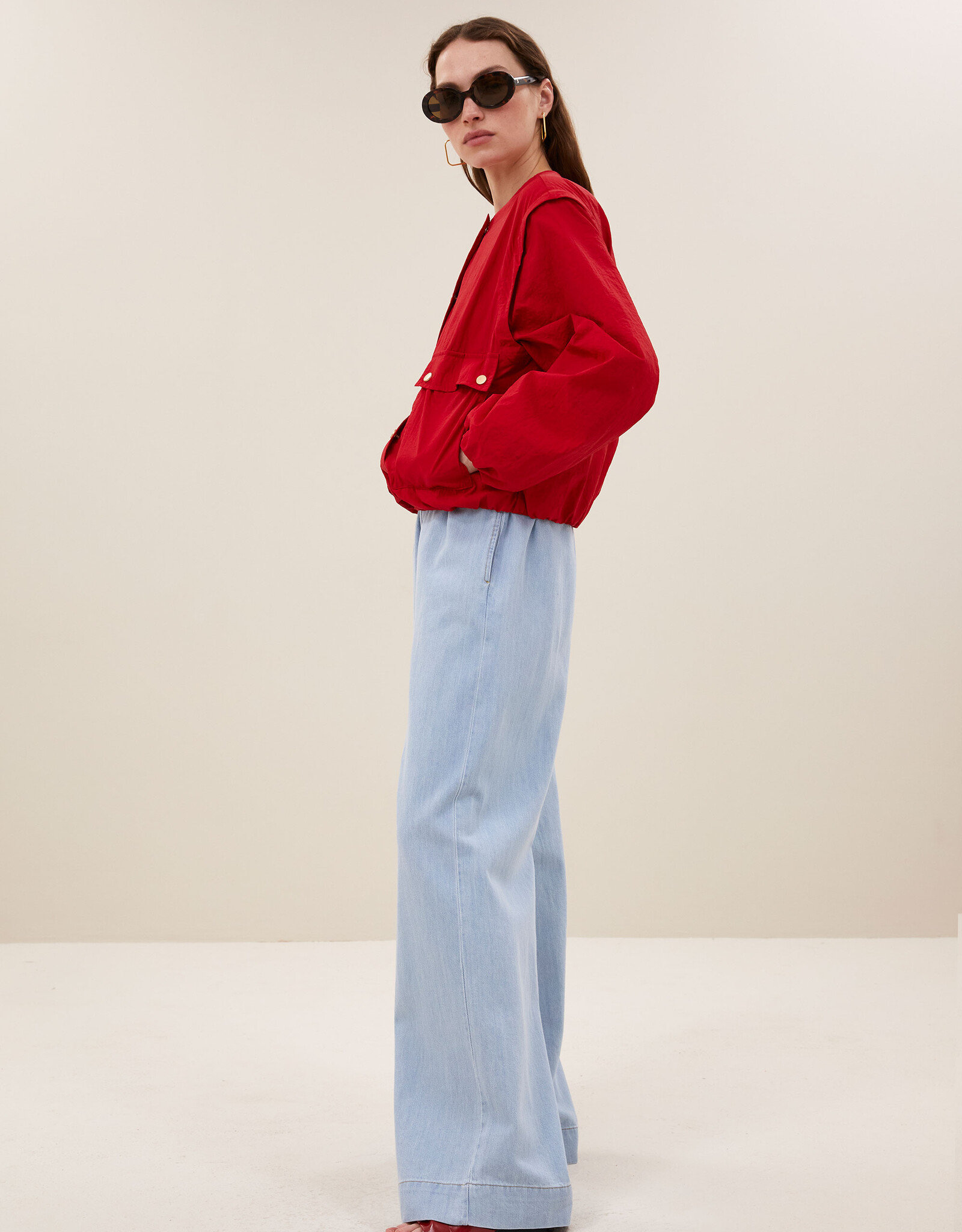 By-bar maggie zip jacket red