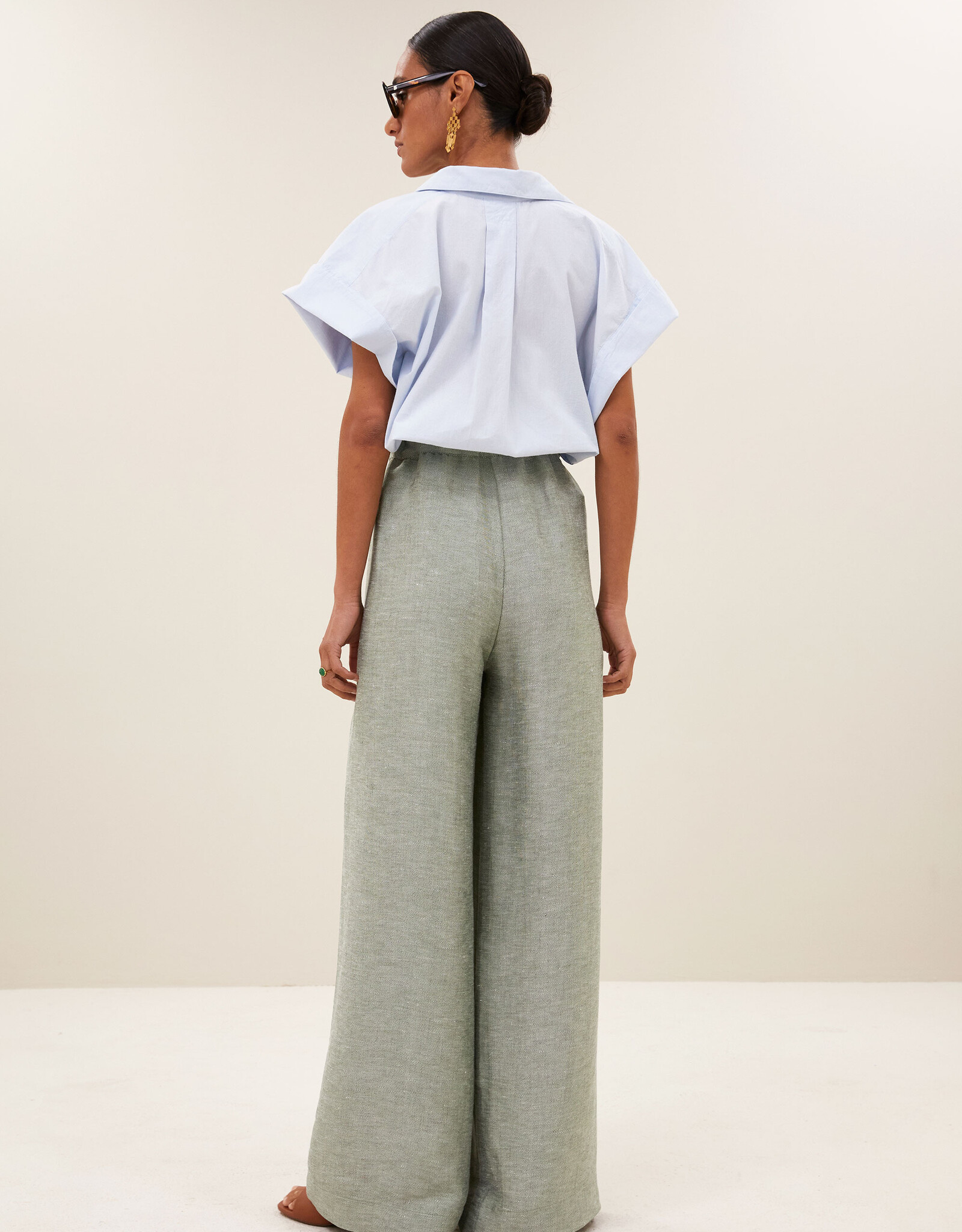 By-bar celin gloss pants light mint