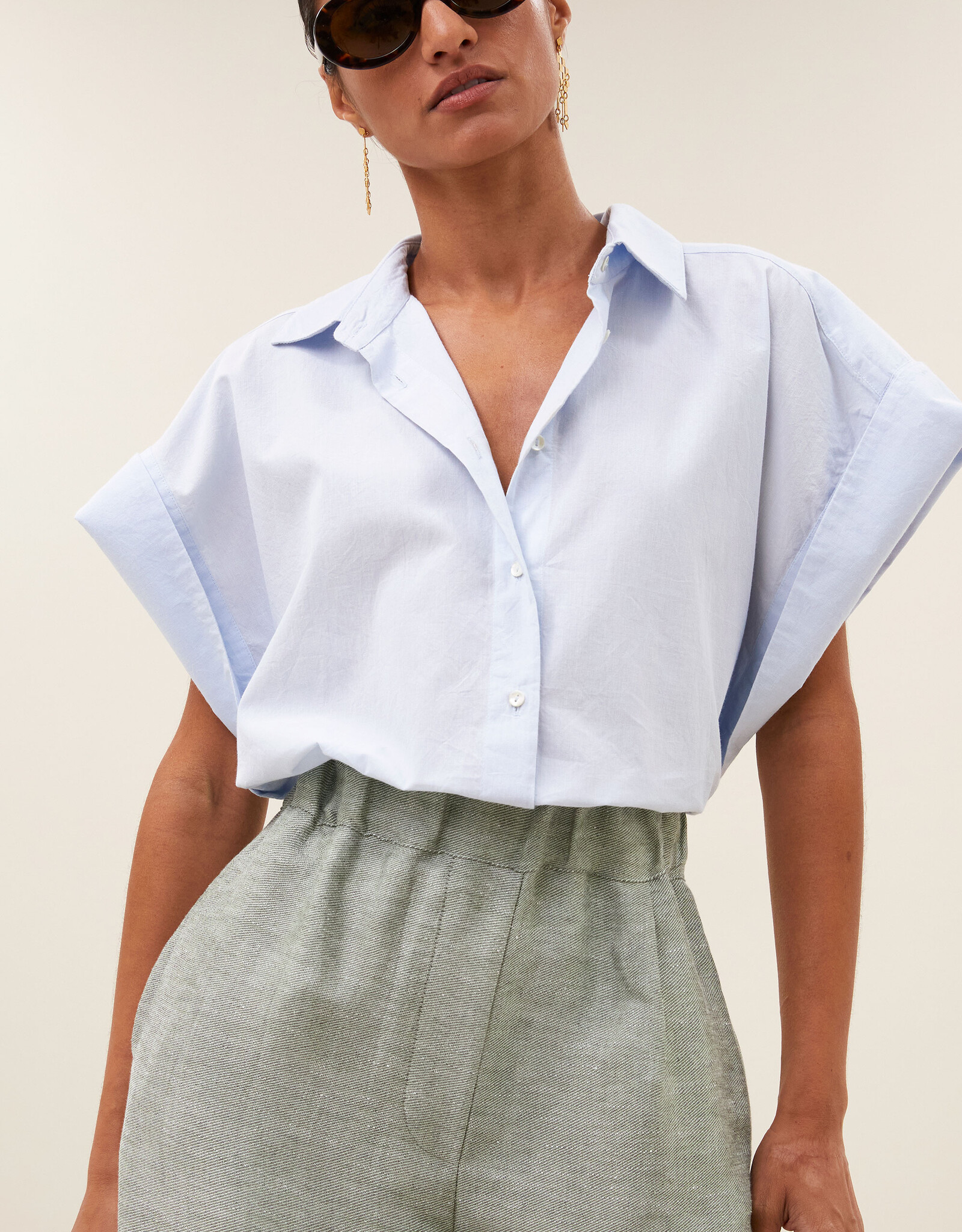 By-bar celin gloss pants light mint