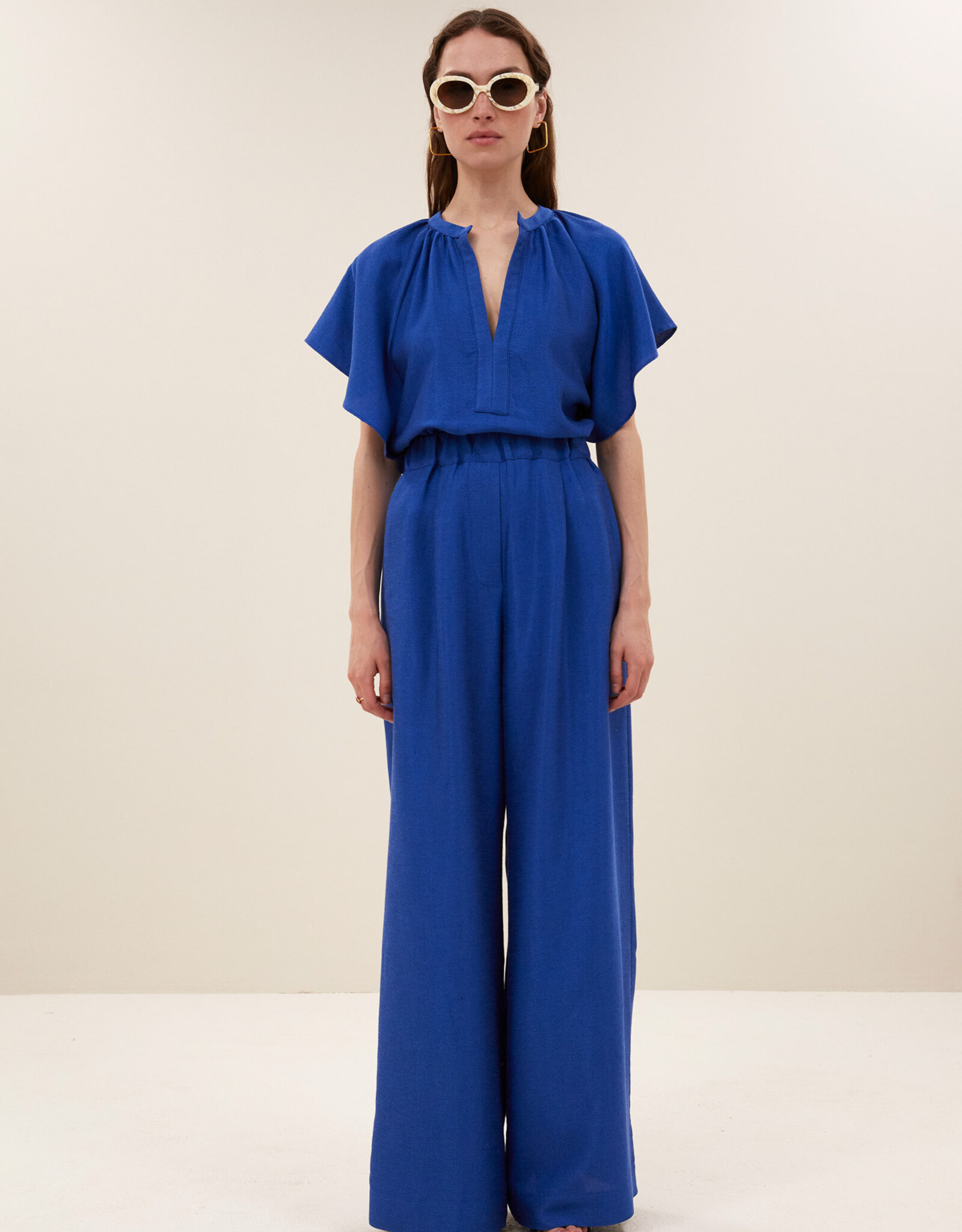 By-bar celin gloss pants kingsblue