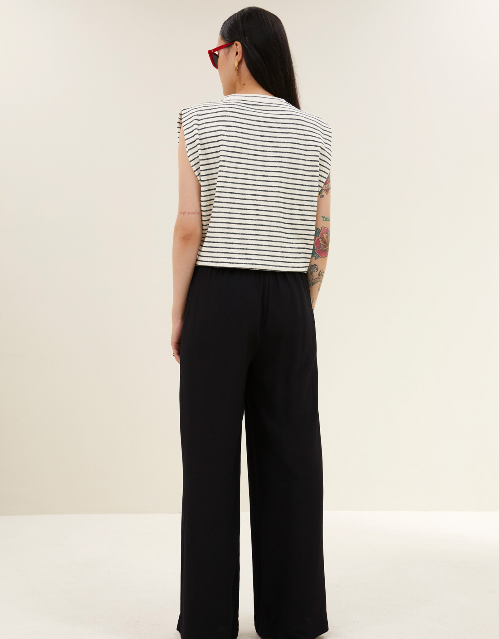 By-bar benji viscose pants jet black SS26