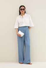 By-bar benji viscose pants blue stone