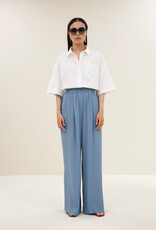 By-bar benji viscose pants blue stone