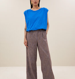 By-bar benji melange stripe pants iced coffee stripe