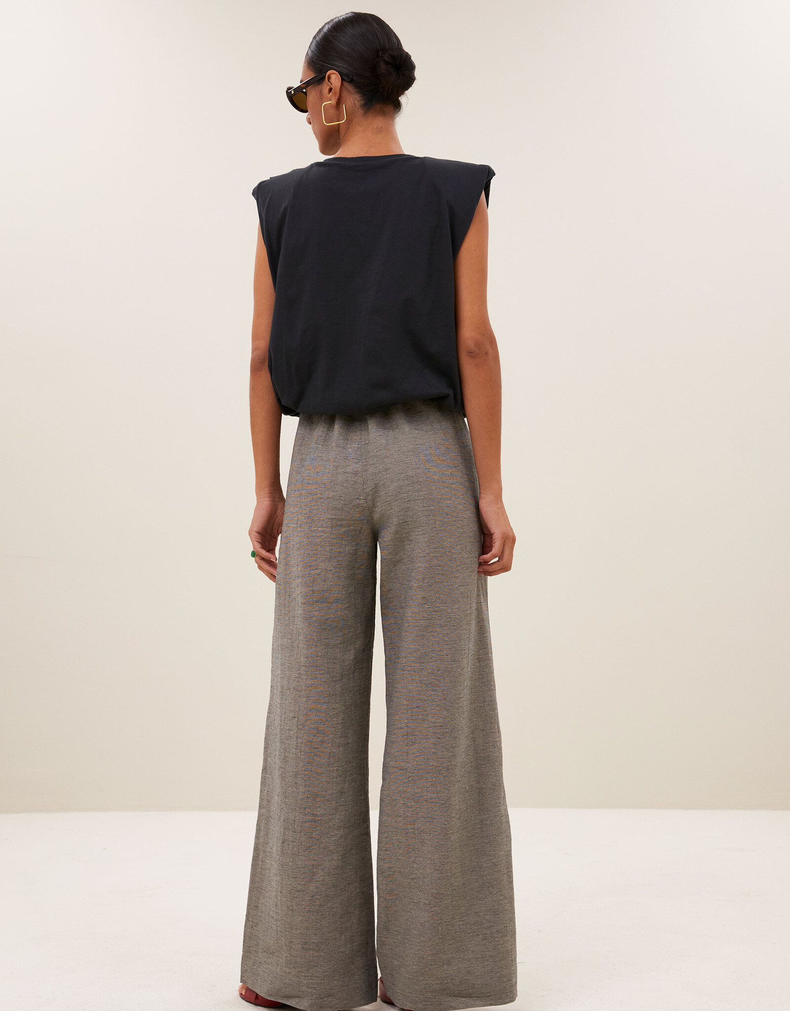 By-bar benji melange pants charcoal melee