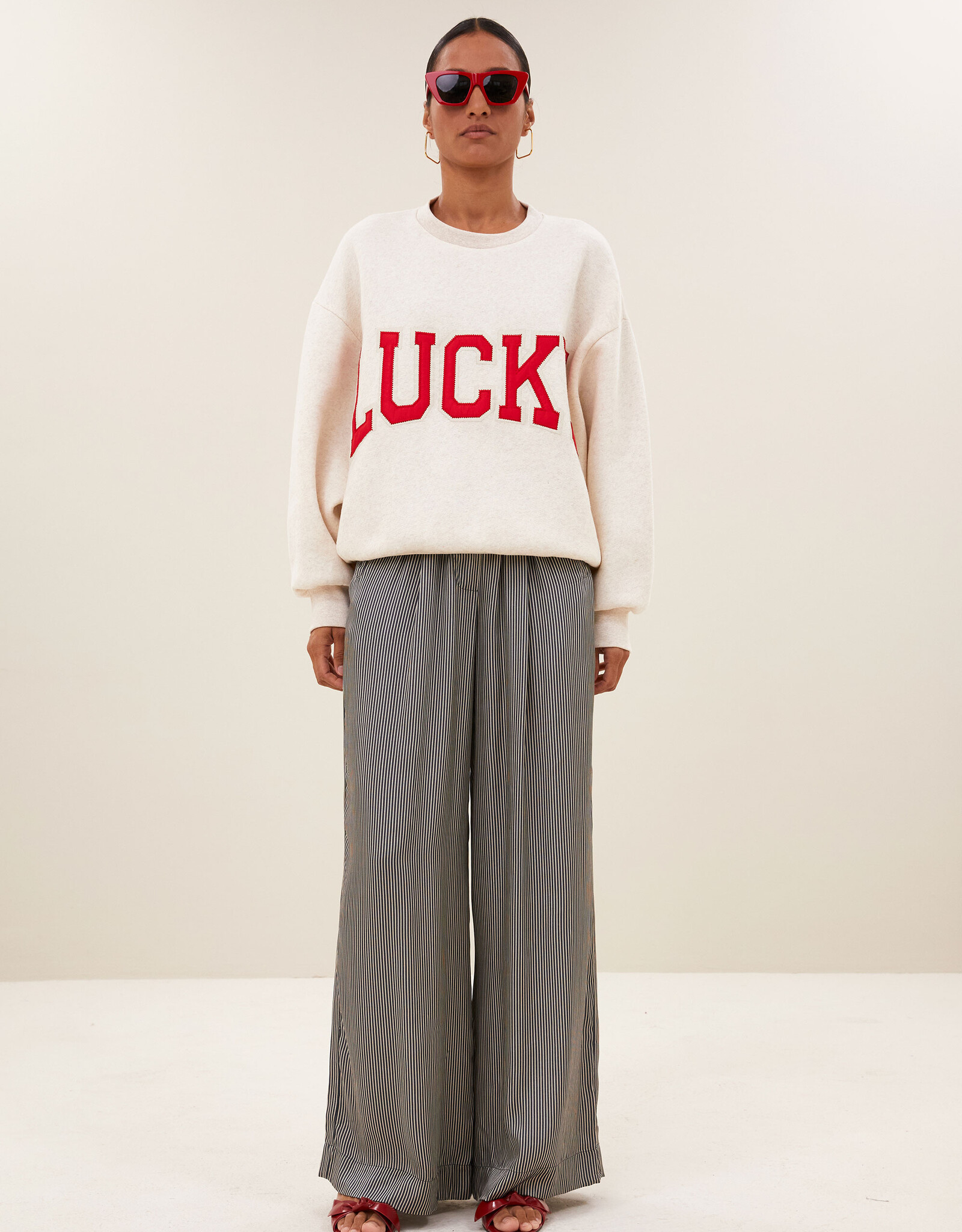 By-bar benji melange pants charcoal melee