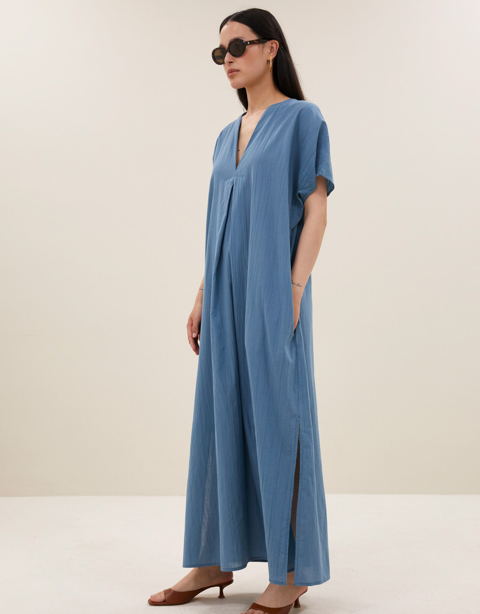 By-bar bali dress stone blue