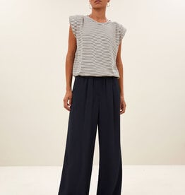 By-bar nilou small stripe top admiral blue stripe