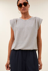 By-bar nilou small stripe top admiral blue stripe