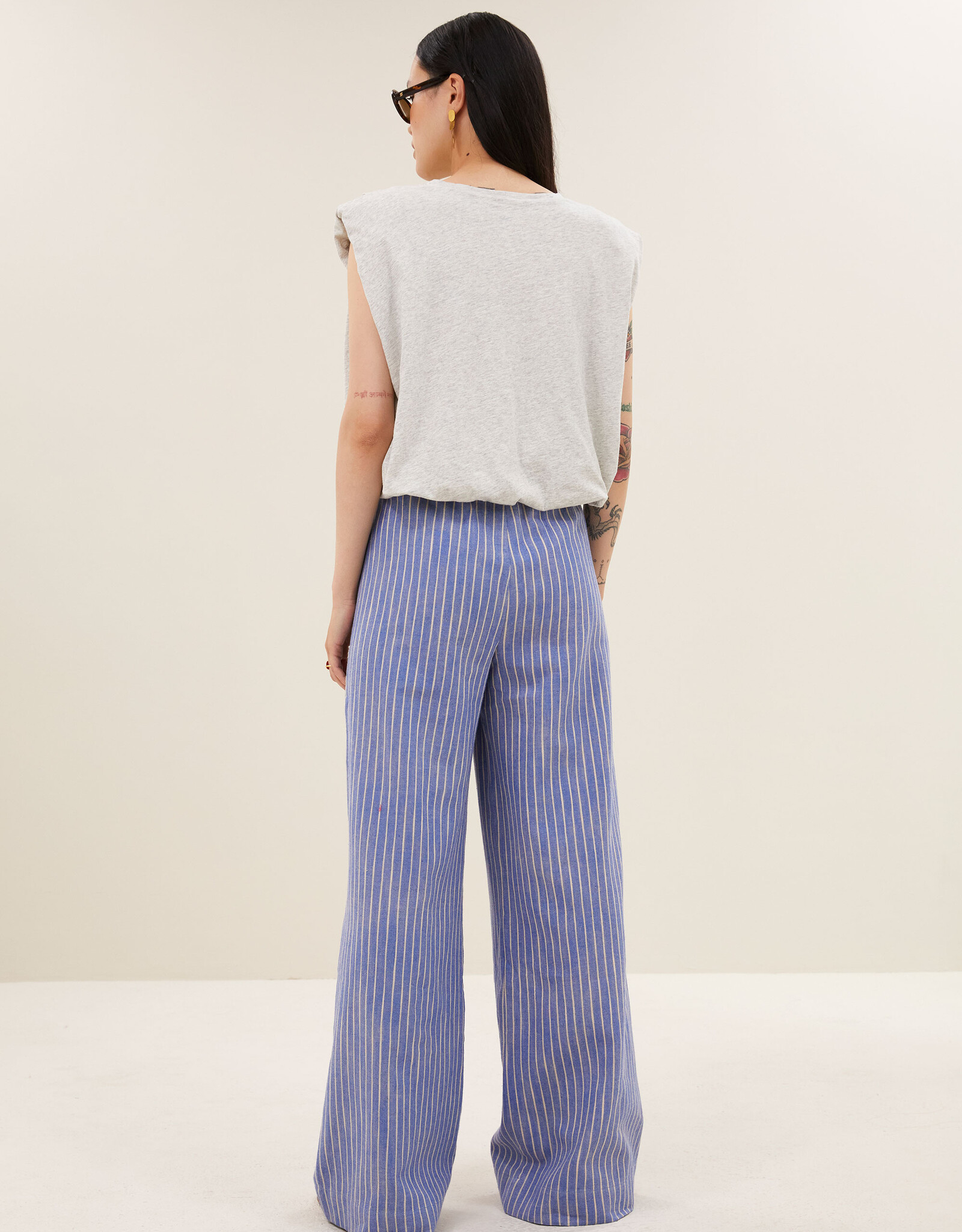 By-bar nilou jersey top grey melee